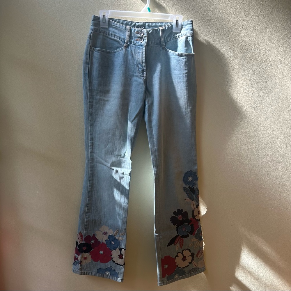 INC International Concepts Light Blue Floral Jeans